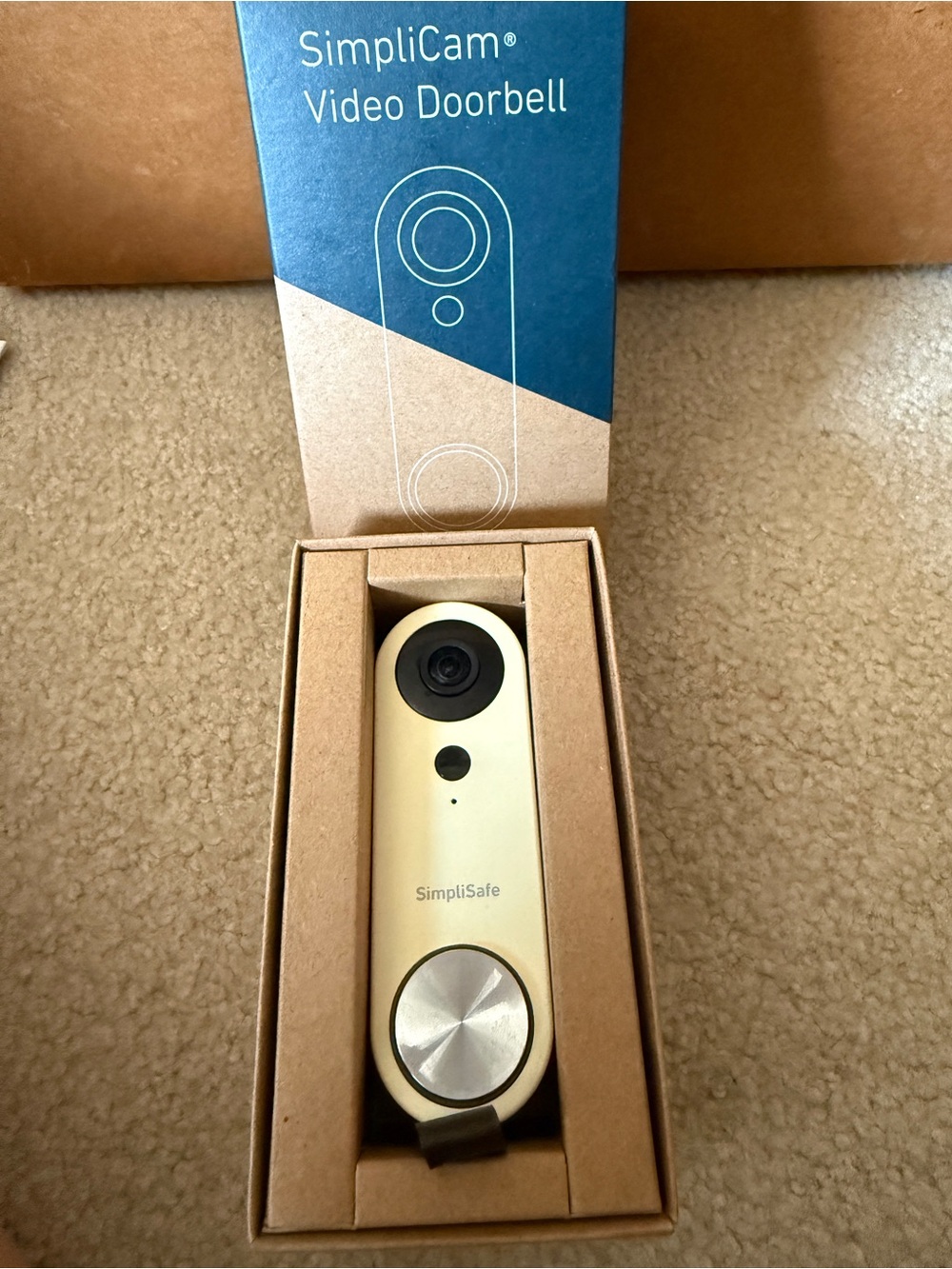 SimpliSafe Video Doorbell with Silver Button